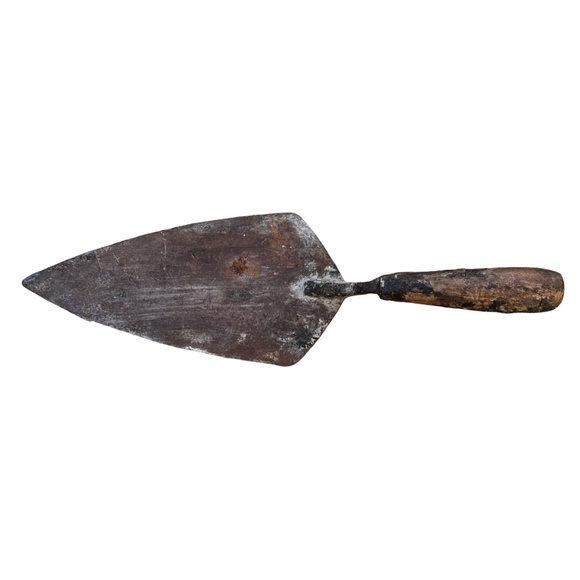 Vintage Cement Trowel Mason Brick Bricklayer 14” Tool Wooden Handle, Patena - Picture 3 of 8